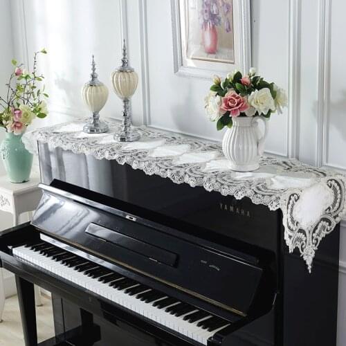 Proud Rose American Fabric Piano Towel Luxury Embroidery Lace Tablecloth Modern Simple Universal Cover Towel Piano