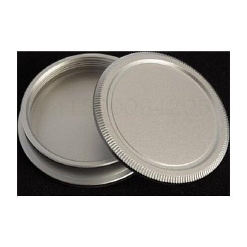 Metal For Leica L42 M42 42mm screw lens metal body cap and rear cap back cap silver