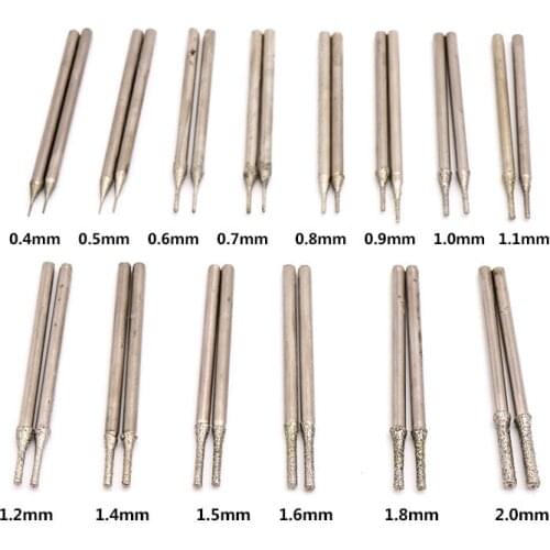 10pcs Mini Drill Diamond Grinding Head Bur Bit Set Grinding Tool For Dremel Rotary Tool Accesoriess