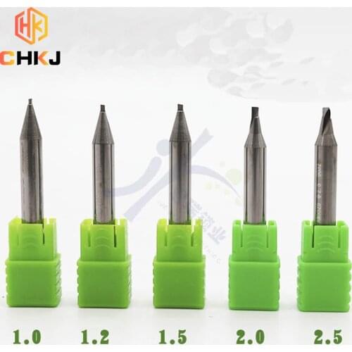 CHKJ 1.0/1.2/1.5/2/2.5mm End Milling Cutter Locksmith Tool Milling Cutter Drill Bit for Key Cutting Machine Part Accessories Set