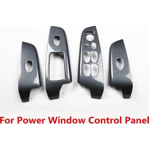 Carbon Fiber Printed Car Window Control Panel Cover Steering Wheel Trim for Honda 8th Gen Civic 2006 2007 2008 2009 2010 2011