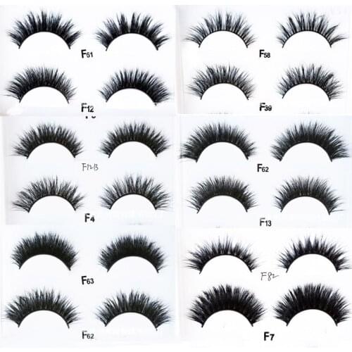 MINK False Eyelashes Custom wholesale eyelash Plastic Black Terrier Thick Party Performance Professional studio makeup tools