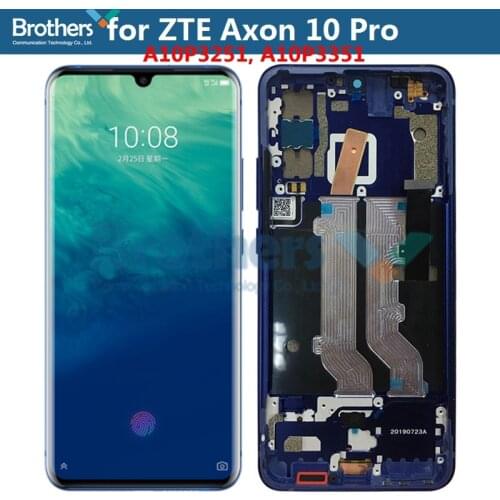 Original AMOLED For ZTE Axon 10 Pro Axon10Pro LCD Screen A10P3251 A10P3351 LCD Display LCD Assembly Touch Screen Digitizer 4G 5G