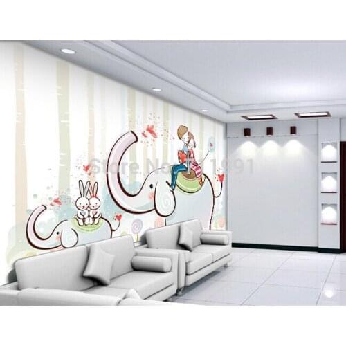 Custom baby wallpaper cute cartoon childrens room decoration backdrop for the childrens room living room 3D wallpaper