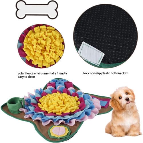 Dog Snuffle Mat Nose Smell Training Sniffing Pad Dog Puzzle Toy Slow Pet Bowl Food Dispenser Carpet Washable Pet Supplies