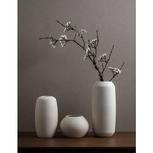 Modern Wedding Nordic Vases Retro Luxury Ceramic Flower With Vase Set White Minimalist Adornos Para Casa Home Decoration EB5HP