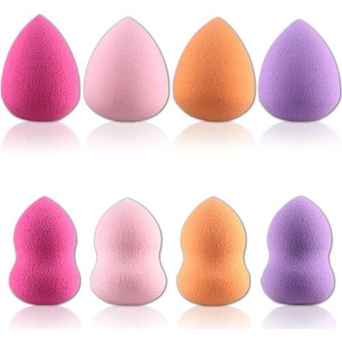 4Pcs Makeup Sponge Concealer Smooth Cosmetic Powder Puff Shape Foundation Water Drop Gourd Bevel Make Up Blender Tool