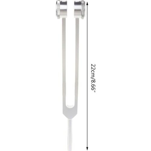 128HZ Aluminum Alloy Silver Tuning Fork Chakra Hammer Ball Diagnostic Tool for Sound Healing Therapy Healing