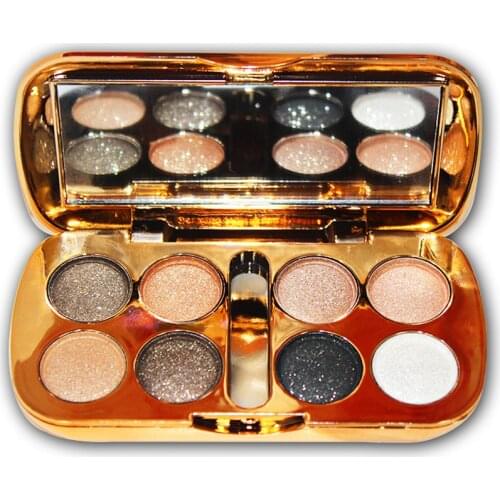 High Qual Glitter Eyeshadow With Brush Face Makeup Cosmetics Shiny Eye Shadow Palette 8 Colors Eyeshadow For Makeup 88 SK88