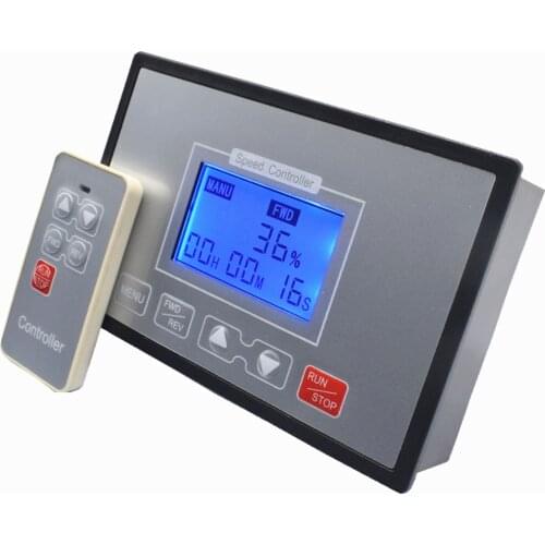 LCD Smart Digital Display 0~100% adjustable 60A PWM DC Motor Speed Controller Timing Reversible Remote control 12V 24V 36V 48V