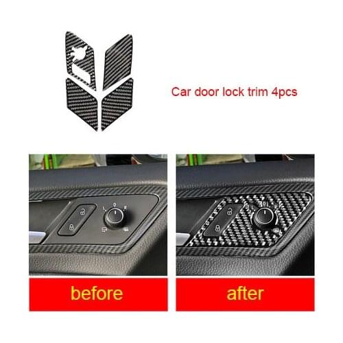 For Volkswagen Golf carbon fiber Car door lock trim 4pcs