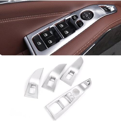 Wooeight 4Pcs ABS Plastic Car Interior Door Armrest Window Lift Button Switch Panel Cover Trim Styling Fit for BMW X5 2019-2021