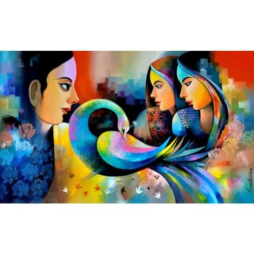 5D DIY Diamond Painting Cross Stitch Religious Embroidery Buddha Lotus Art, Diamond Mosaic Kit African Woman Crafts