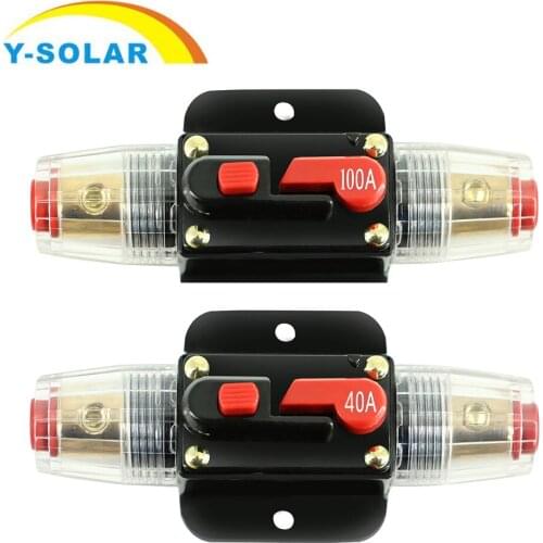 Car Circuit Breaker Self-Recovery Recoverable Circuit Breaker Car Audio Fuse Holder Breaker40A-100A