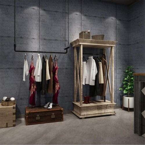 Beibehang Retro industrial style plain gray cement gray wallpaper barber shop senior gray wallpaper clothing store papier peint