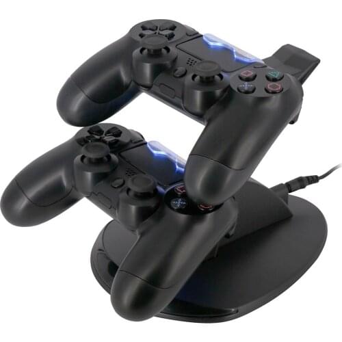 Free Shipping PS4 Accessories Joystick PS4 Charger Play Station 4 Dual Micro USB Charging Station Stand for SONY PS4 Controller
