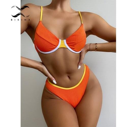 Оранжевые купальники BIKINX China At AliExpress