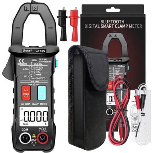BSIDE ZT-5BQ Digital Clamp Meter Wireless Technology Smart Multimeter True RMS Voltmeter Ammeter Auto Rang Capacitor NCV Tester