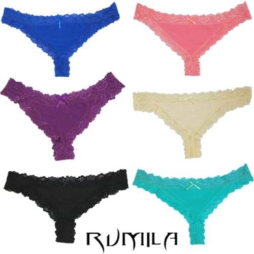 Cotton multi-color Sexy cozy comfortable Lace Briefs thongs women Underwear panties Lingerie for women 3pcs/lot 87232
