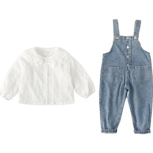 Girl Clothes Suits Outfits Rompers Children Long Sleeve Tops New 2021 Cute Lace Sets