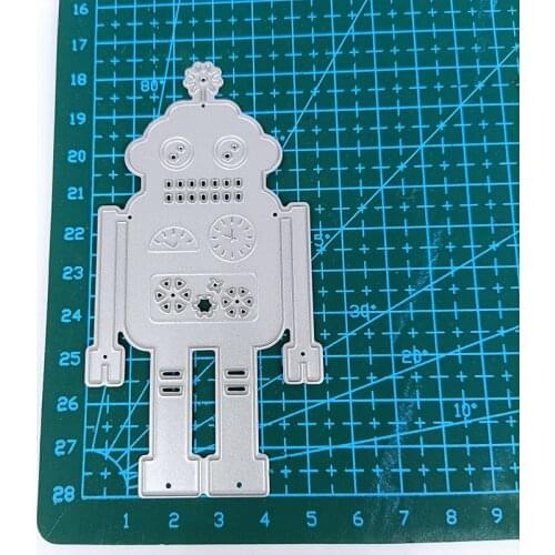 Metal Cutting Dies Cartoon Robot Pattern DIY Stencils Scrapbooking Album Embossing Paper Card Making Decor 2021 Punch Template