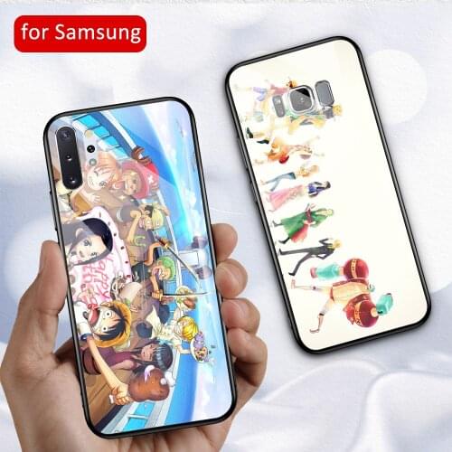 MimoseCase for Samsung Note 10 Anime One Piece Hard Back Cover for Samsung S8 S9 S10 Plus S10e Note 8 9 10 Plus DIY Casing