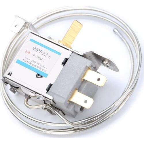 Refrigerator Thermostat Household Metal Temperature Controller 2 Terminals 250V Refrigerator Replacement