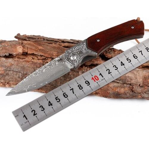 New product sharp knife Damascus steel imports blacksmithing collection tool knife folding knife outdoor self-defense knife