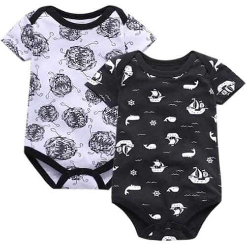 Baby clothes 2021 new baby cotton baby jumpsuit short-sleeved boy girl summer baby clothes suit 2 pieces