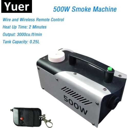 Portable 500W Fog Machine DMX Smoke Machine Wireless Remote Control/ Wire Control Smoke Ejector LED Dj Party Stage Machines