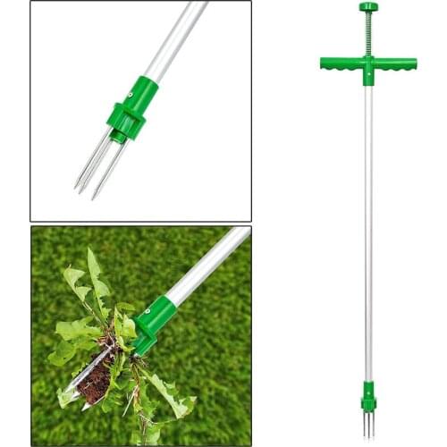 Long Handle Weed Remover Portable Garden Lawn Weeder Root Remover Outdoor Yard Grass Root Puller Aluminum Stand Up Weed Puller