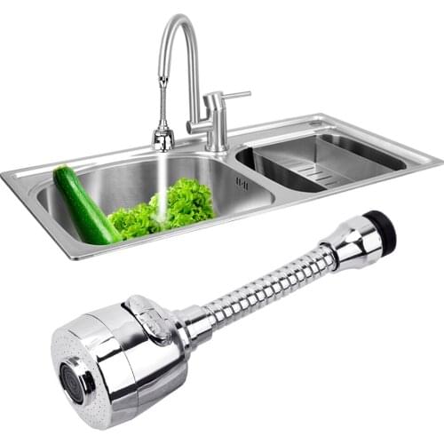 360 Degree Rotary Swivel Faucet 2 Modes Adjustable Nozzle Filter Water Saving Splash Extension Shower Bathroom Kitchen Tools