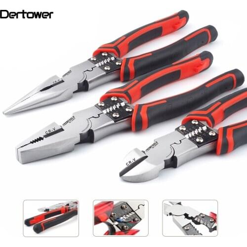 Professional Tools Wire Pliers Set Stripper Crimper Cutter Needle Nose Nipper Wire Stripping Crimping Multifunction Hand Tools