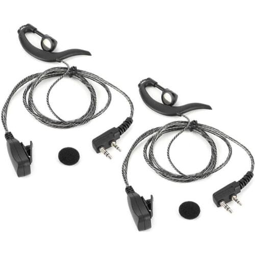 Radio Communication Accs Universal Earphone Ear Hook Headset 2 Way Radio 2Pin K Type W/PTT Microphone 2Pin K Type Earpiece