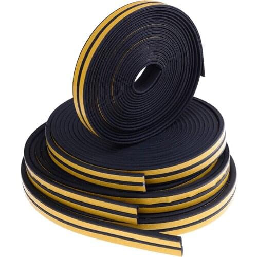 10M Draught Excluder Self Adhesive Rubber Door Window Seal Strip Roll Foam