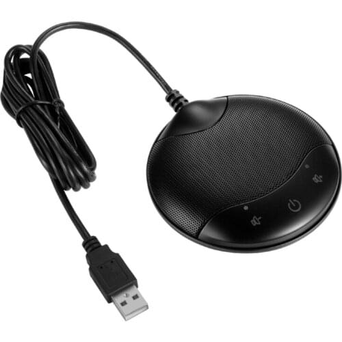 Touch-Sensor Button Mute/Volume USB Capacitive Micrphone Conference Micrphone Pickup QW