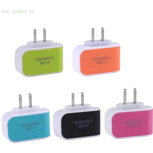 100pcs/lot 3 Ports 3.1A Triple USB Port Wall Home Travel AC Charger Adapter EU US Plug Mobile Phone Charger for Iphone Samsung