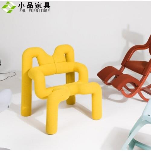 Modern chair sketch furniture simplicity individualization handrail pipe-shaped designer restaurant ins originality kitchen