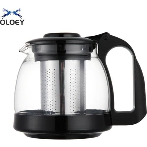 Glass Teapot Stainless Steel Filter Flower Tea Kung Fu Teapot Teacup Set Transparent Glass Bubble Teapot