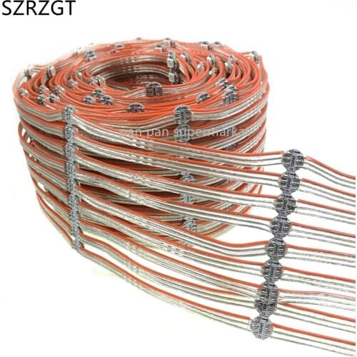 50-100PCS WS2812B LED Module String Panel Pre-soldered on Heatsink with 10CM Wire 5V WS2812 Built-in SMD5050 RGB Idividually