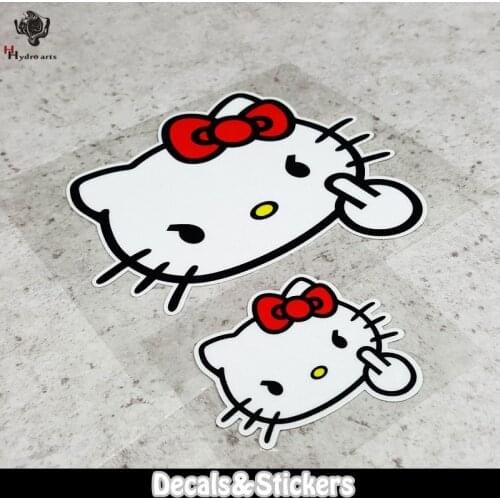 NO.LN162 Cartoon Cute Cat 3M Material Reflective Stickers MOTO GP Car Sticker Decals Racing Stickers Motorcycle