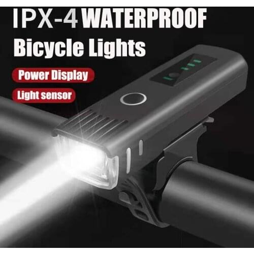 Bike HeadLight 1000mAh USB Rechargeable 400 Lumens With Micro Cable Front Back LED Light Bright Bicycle HeadLamp 4 Lighting Mode
