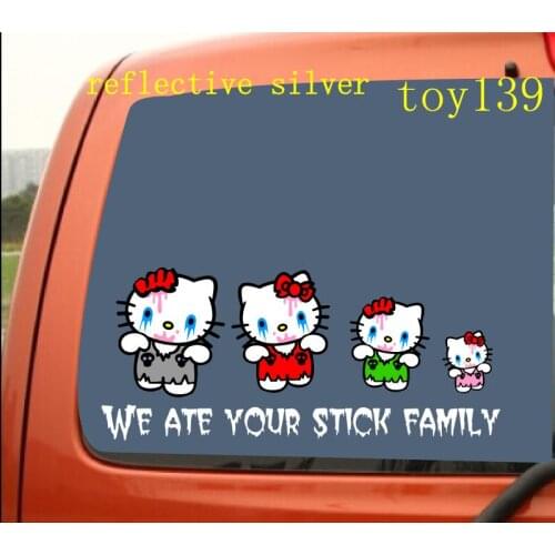 M31---hellokitty ZOMBIE Family Stick Figurer for Apple Macbook Pro Air Retina Vinyl Notebook reflective car decal sticker
