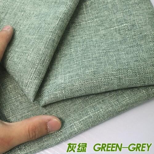 Green-grey Compound lining Linen Fabric Sofa Cushion Fabirc Sewing Cloth Outdoor Linen Blend Fabric Upholstery 58" wide Per Yard