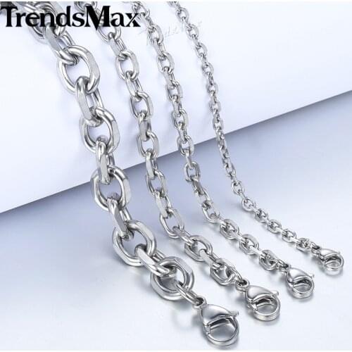 Womens Mens Bracelets Cable Chain Stainless Steel Bracelet For Male Jewelry 2018 Wholesale Dropshipping 3-10mm KBB14