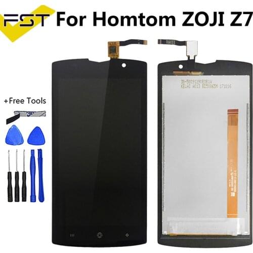 For HOMTOM ZOJI Z7 LCD Display +Touch Screen 100% Tested Digitizer Replacement Parts lcd sensor zoji z7