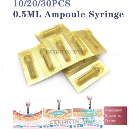 0.5ml Steril Disposable Hyaluron Pen Ampoule Syringe High Pressure Atomizer Hydraulic Lifter for Hyaluron Gun Injection of Serum