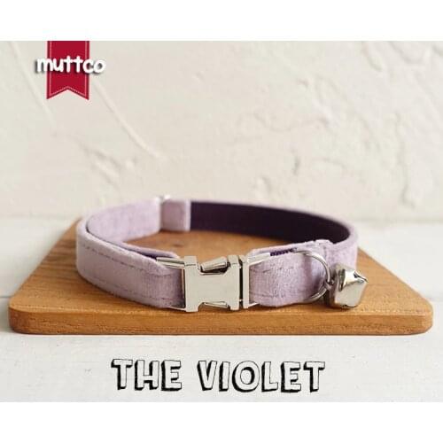 10pcs/lot MUTTCO Retailing personalized pet cat tag collar THE VIOLET self-design adjustable 2 sizes UCC082