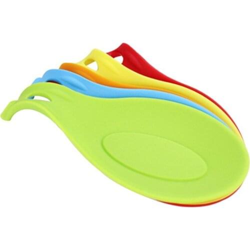 200PCS Silicone Spoon Insulation Mat Silicone Heat Resistant Placemat Drink Glass Coaster Tray Spoon Pad Kitchen Accessories