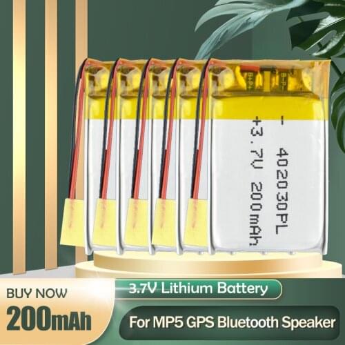 3.7V 200mAh 402030 Lithium Polymer Rechargeable Battery For Cipher Device Electronic Scale Bluetooth Headset GPS Li-ion Battery